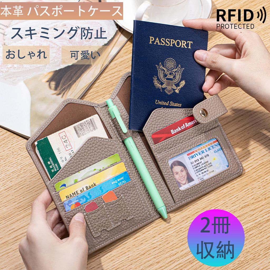 Genuine Leather Passport Holds 2 Bifold Passport Wallet with Coin Lightweight and Includes Passport and Pen Card 5 Multifunctional Storage Perfect for