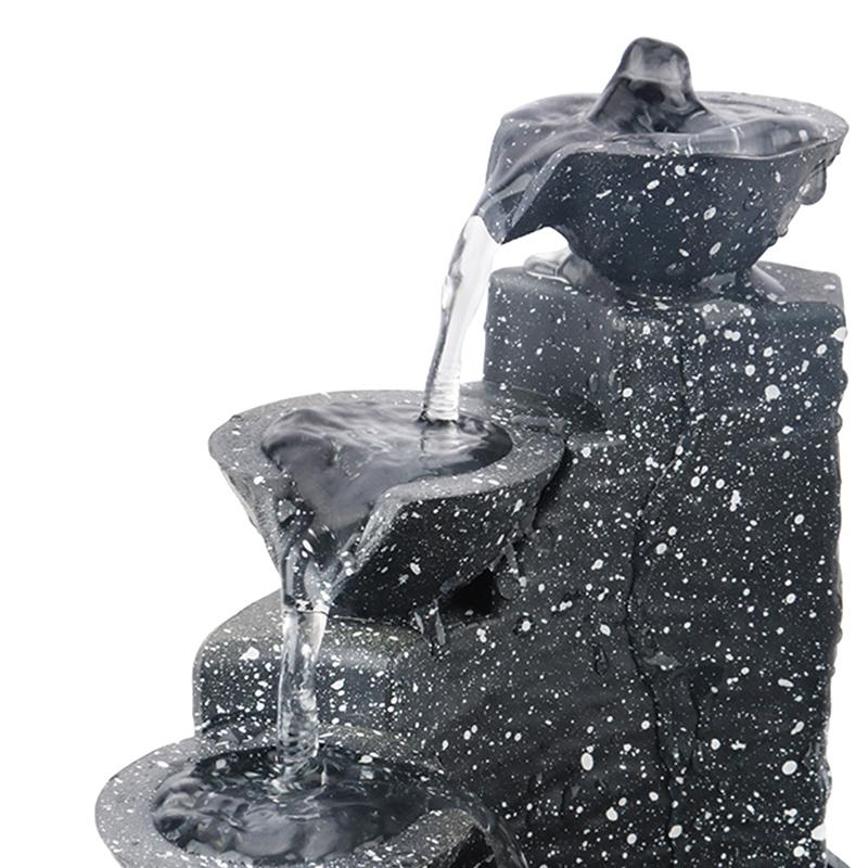 Fountain Waterfall Scene Stolní Feng Shui meditační vodopád