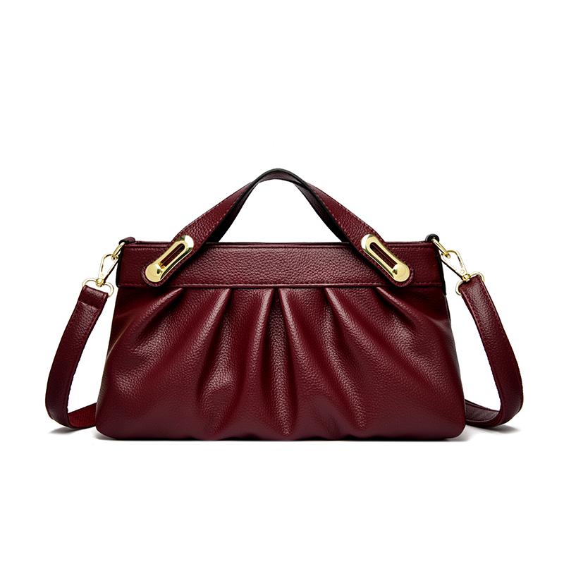 New Women's Soft Leather Handbag Elegant Underarm Single Shoulder Banquet Bag Women's Leather Single Shoulder Bag