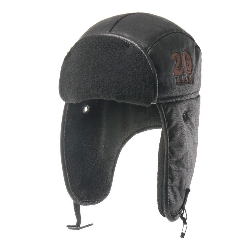 Lei Feng Hat Men's Korean Version Letters Warm Cotton Hat Outdoor Cold Protection Northeast Thickened Velvet Female Winter Youth Riding Bike