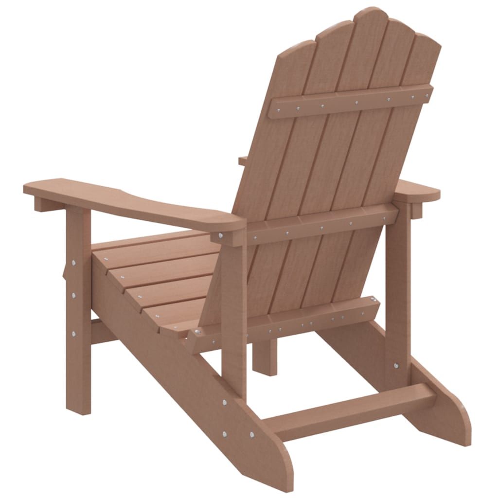 Vidaxl Adirondack Garden Chair, HDPE, Brown