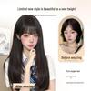 Women's Black Long Straight Wig with High Layer Bangs – Natural Daily Comic Style