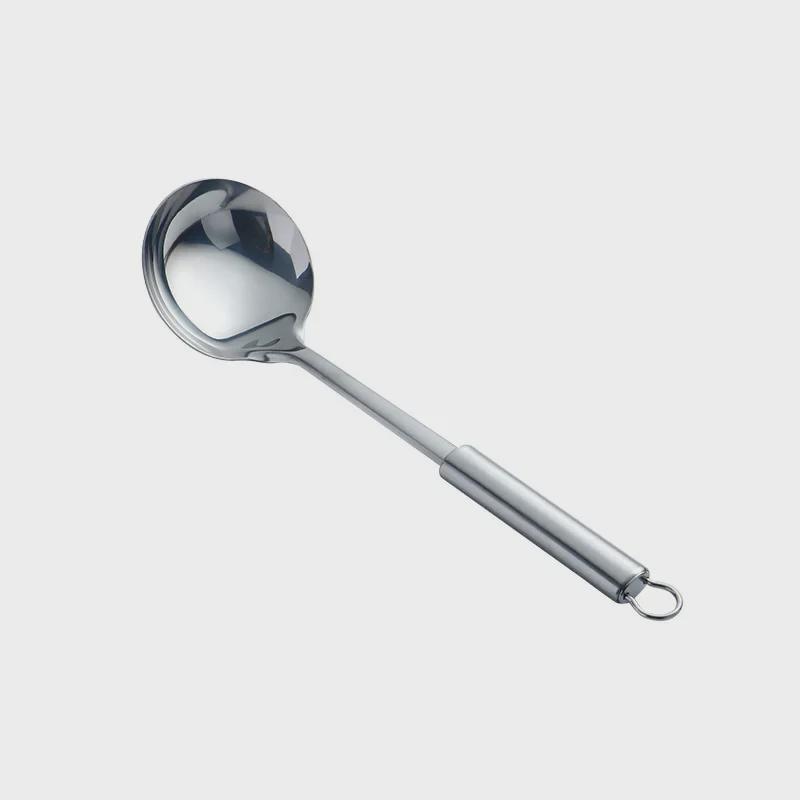 Stainless Steel Cooking Spoon & Spatula Set with Flat Handle