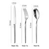 Abay 304 Stainless Steel Silver Stone Pattern Cutlery Set