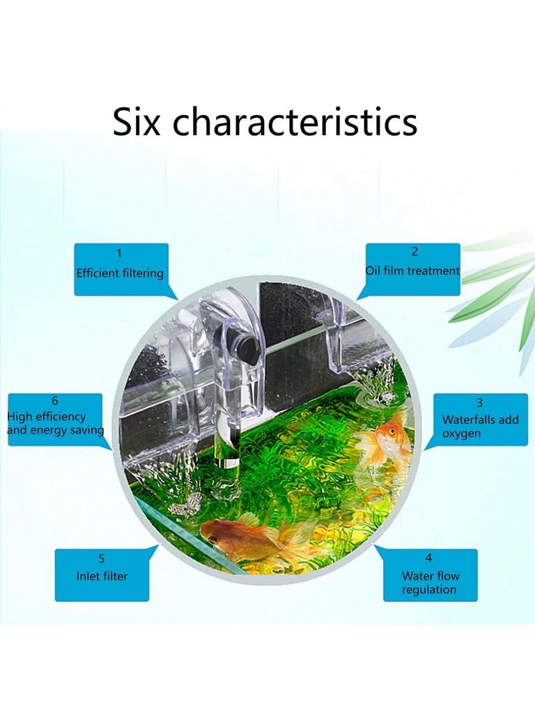 1 Stück Aquarienfilterpumpen Ultra Leise Aquarium Einhängefilter, Kleiner Aquarienfilter für Aquarium, geeignet für 20-30cm Becken