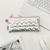 PU Leather Pen Bag Quilted Cosmetic Bag Cute Pen Pouch  Girls Gift