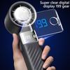 Portable Handheld Fan Mini Folding Fan 199 Gear Personal Turbo Fan LED Display Foldable Hand Fan Multifunctional for Home Office