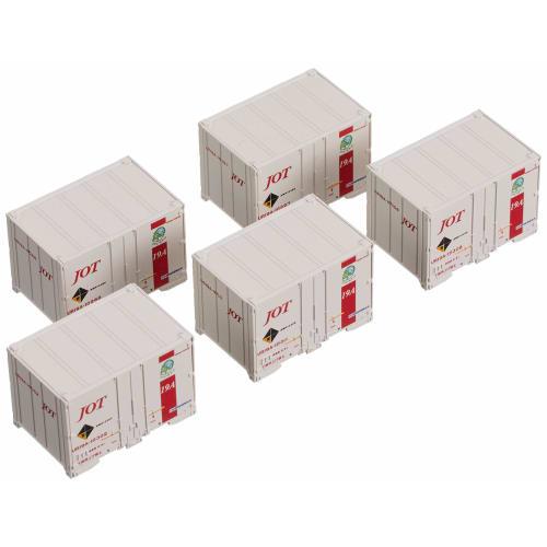 KATO N Gauge UR19A Container, Japan Oil Transportation, Red Stripe, Set of 5, 23-574, Model Railroad Supplies