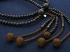 Kyoto Butsudan Hayashi Buddhist Prayer Beads, Nichiren Sect, 1 Shaku 2, Ebony (Unpolished) (Men's), Formal, Authentic Style [Prayer Beads Bag Set]