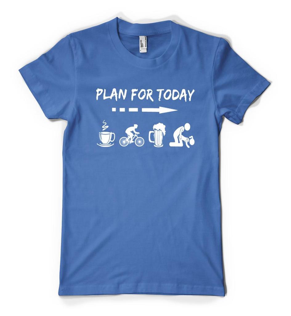 Plan For Today Tea Cycle Rider Beer Sexy Time Personalised Unisex Adult T Shirt