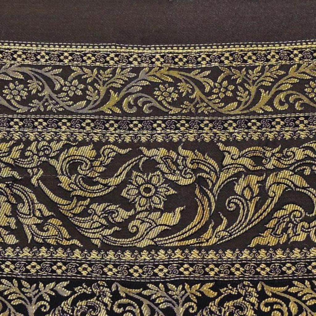Black Table Runner with Golden Pompoms 23x200cm