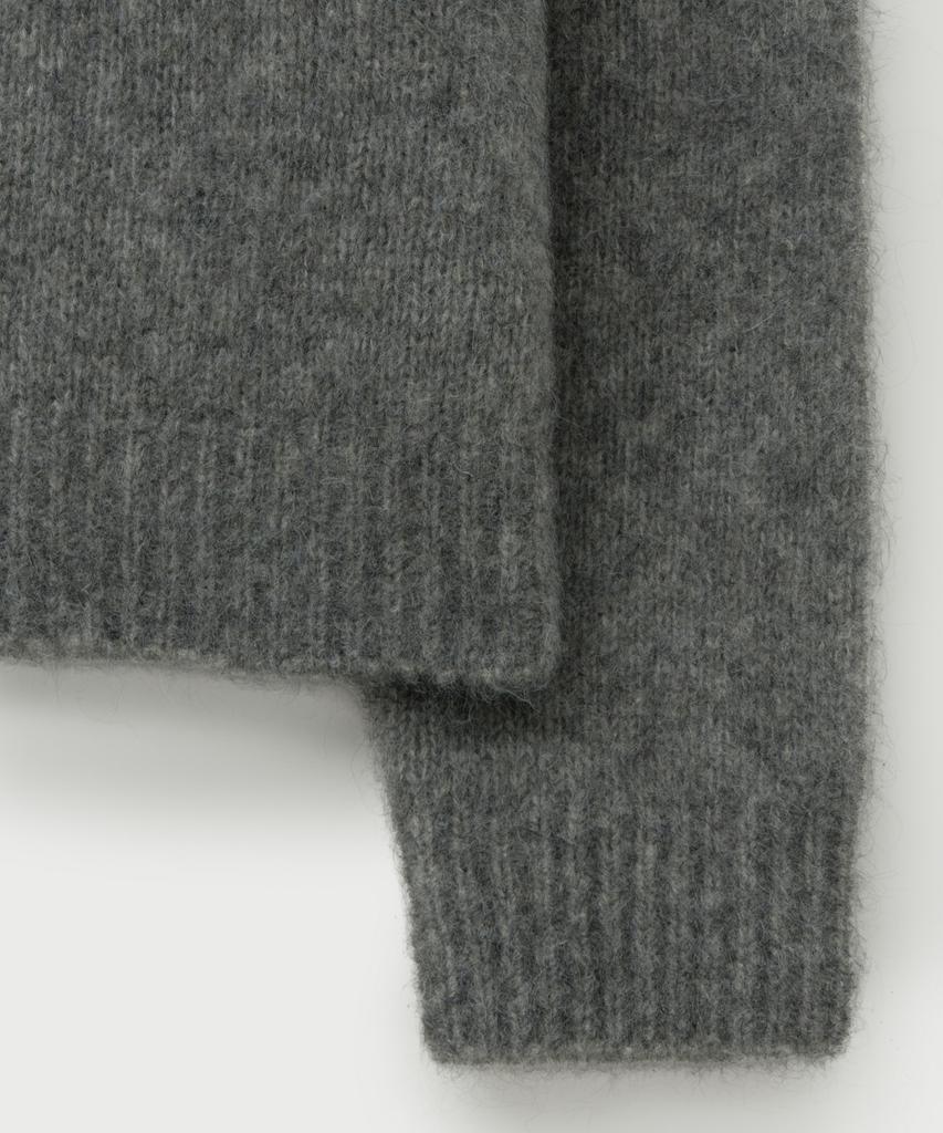 Seteo Two-Tone Mohair Blend Knit Melange Gray