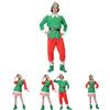 Christmas Elf Adult Cosplay Costume Couple Outfits