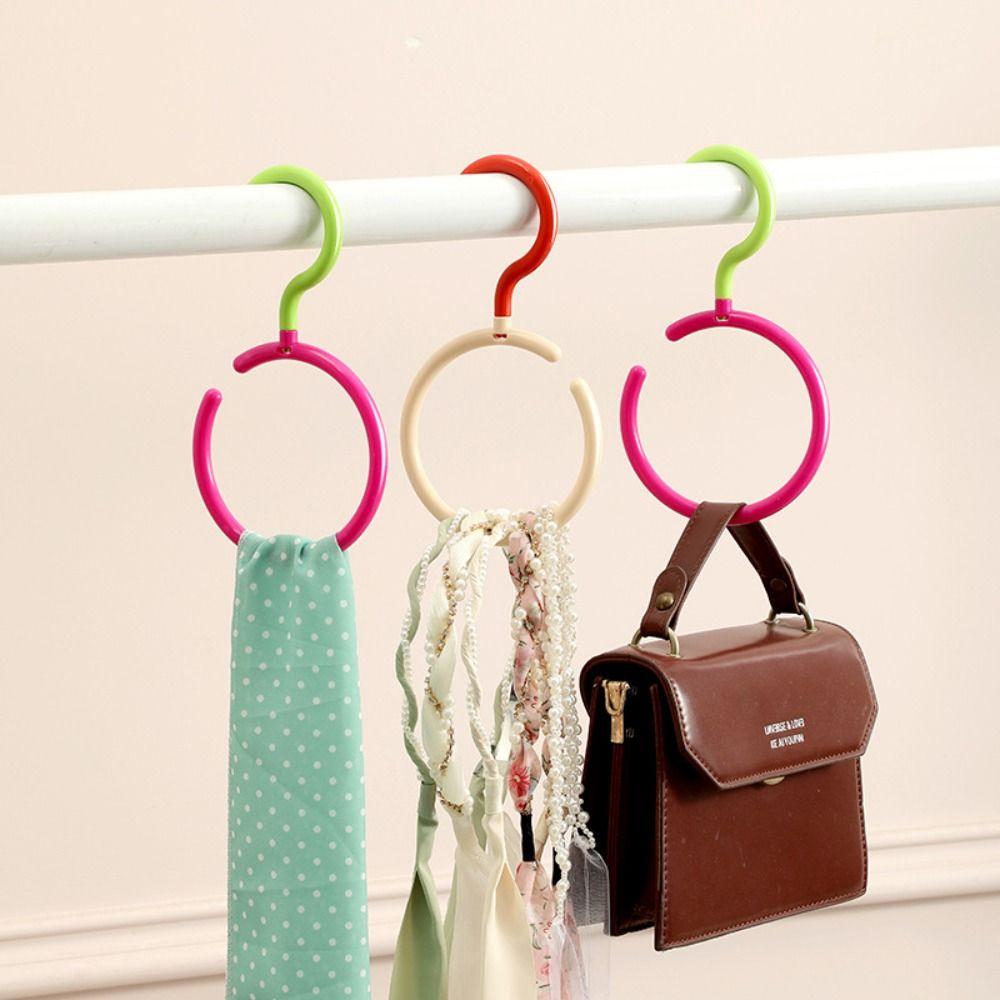 Portable Bedroom Scarf Racks Dopamine Storage Hook Gifts Round Scarf Tie Display Rack