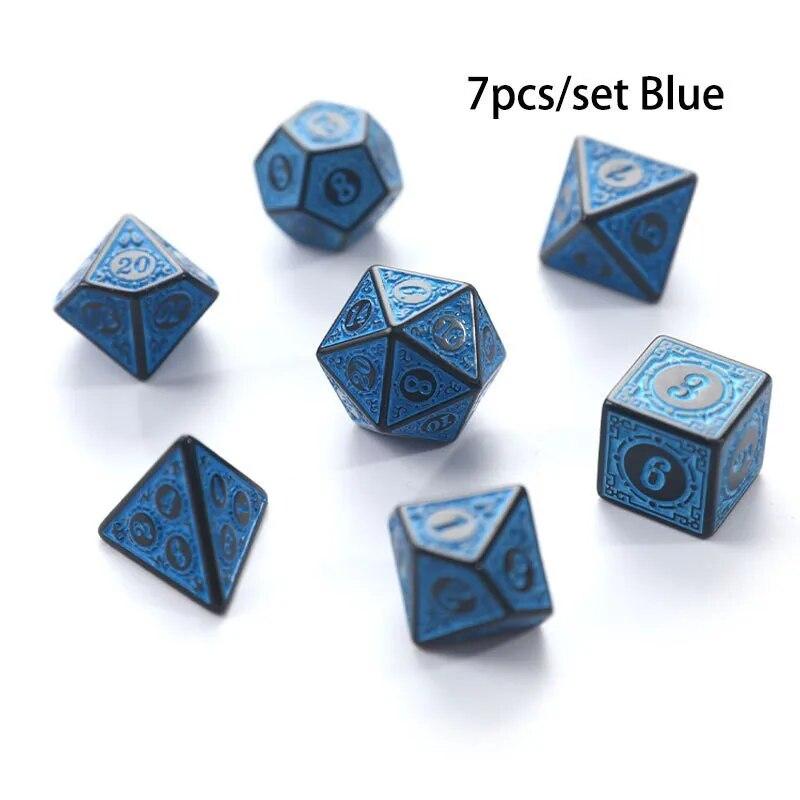 7PCS Polyhedron Dice Set With 7 Carved Patterns Game Dice Set, Gaming Gift-Add Fun To Your Board Games!