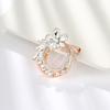 Women Delicate Flower Brooch Fashionable Elegant Scarf Buckle Decoration
