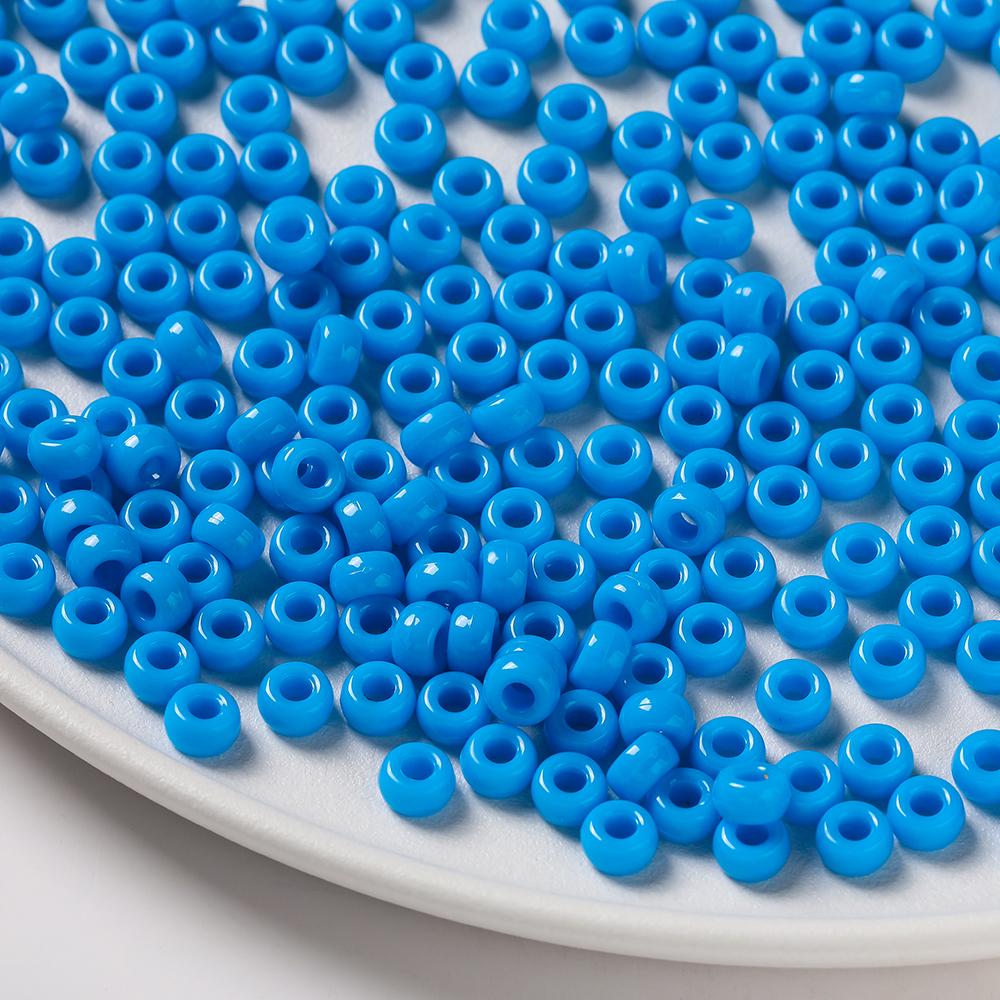 100pcs 4*7mm Acrylic Big Holes Beads Colored Spacer Loose Beads for DIY Necklace Bracelet Phone Charms Jewelry Making Supplies