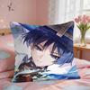Wanderer Genshin Impact Cushion Cover Square Short Plush Pillow Case Living Room Sofa Home Decor Funda X