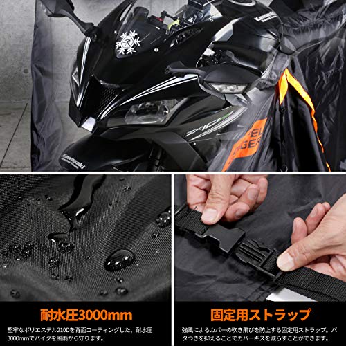 DOPPELGÄNGER Motorradabdeckung SS (Entwickelt für Sportmotorräder) - Passt auch mit ausgefahrenen Spiegeln, verfügt über flammhemmendes Gewebe, einen großen Reißverschluss für qu