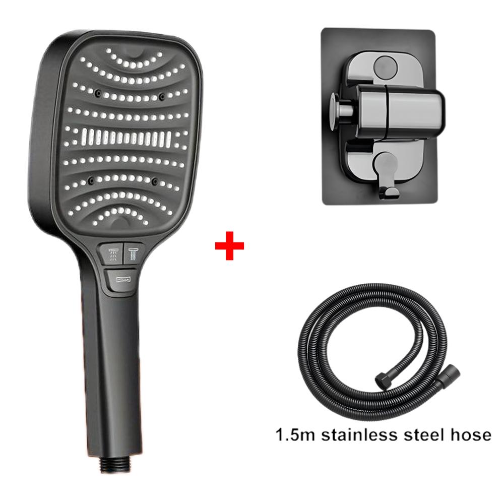 8 Modes Turbo Pressurized Shower Head 12cm Large Panel Water Saving Showerheads Explosion-proof Thickened ABS Filter Shower Head