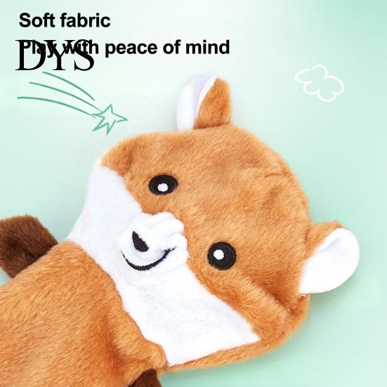 Interactive Animal Shape Dog Toys Crinkle Toy, Plush Squeaky Chew Fox Raccoon for Dogs Squirrel Puppy Teething Toy Small Medium And Large Safe