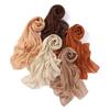 18 Color Crinkle Chiffon Scarf Head Hijab Wrap Solid Women Shawls Femme Lady Headband Muslim Hijabs Ramadan