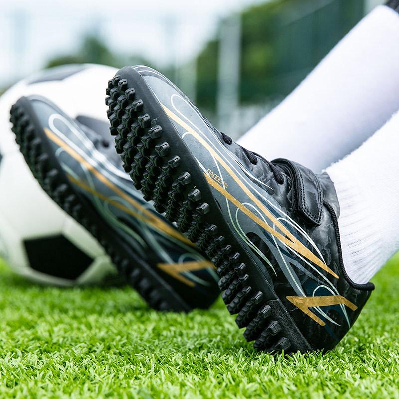 Children's Professional Velcro Spike Broken Ding Football Shoes Boys' Students Breathable Training Non-slip Competition Shoes