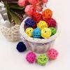 10Pcs Pet Bird Rattan Ball Toy Parrot Chew Toys for Budgies Hamsters Bunny DIY Craft Decoration Ball Random Color