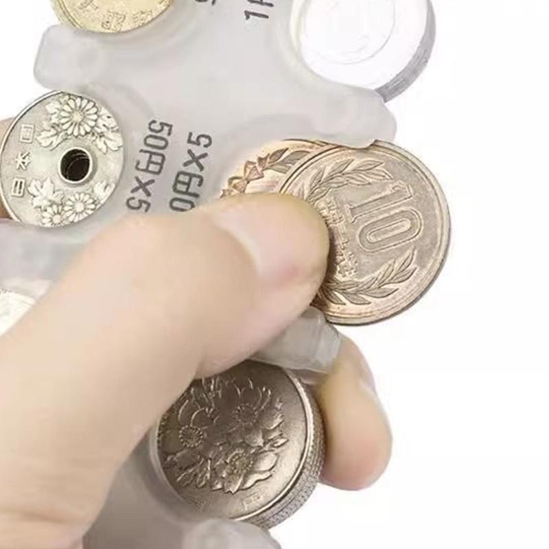 Colourful Transparent Coin Clip Organizer Small Wallet Loss Prevention Clip Japanese Currency Sorting Travel Portable Card Case