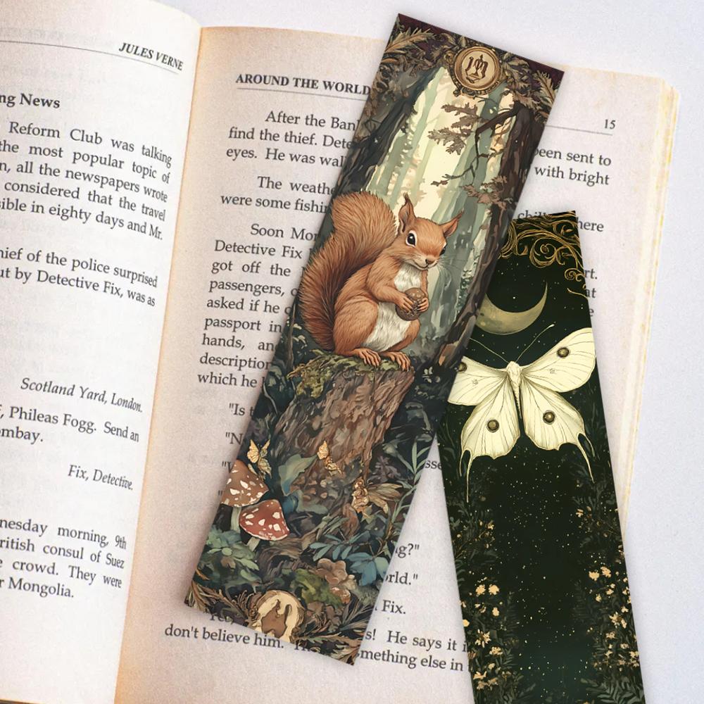 32pcs, Forest Animal Bookmarks, Back To School Season, Christmas, Halloween, Suitable for Teachers, Readers, Birthday Gifts.