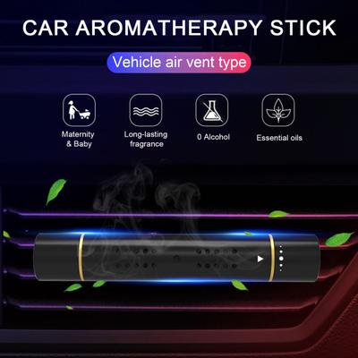 Metalowy dyfuzor samochodowy odpowietrznik cylindryczny klip z 5 pałeczkami do napełniania nawiewy klimatyzacji klips do aromaterapii Auto solidna dekoracja