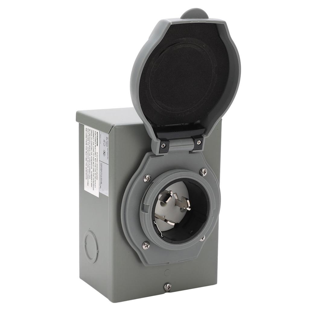 50A Generator Power Inlet Box Aluminiumlegierung Power Inlet Box 12500W AC125V 250V für Außensteckdose