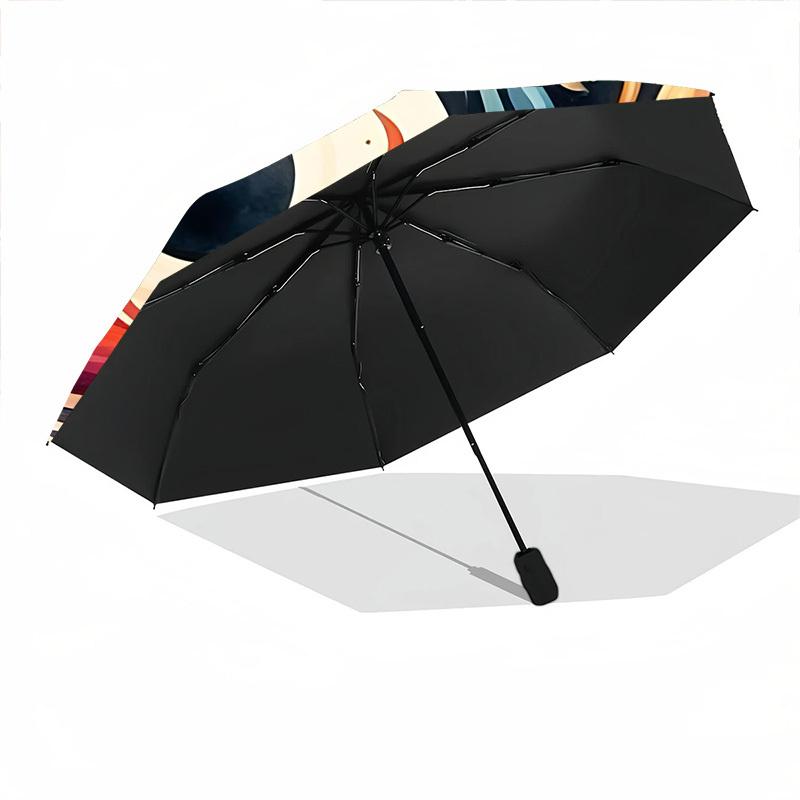 1pc Yin Yang Symbol Automatic Opening/closing umbrella, Reinforced 8-Rib Construction, Compact Travel Umbrella yy250808182
