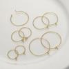 1pair 15/20/25/30mm Brass Hook Earring for Women Grils Earring Hook Findings
