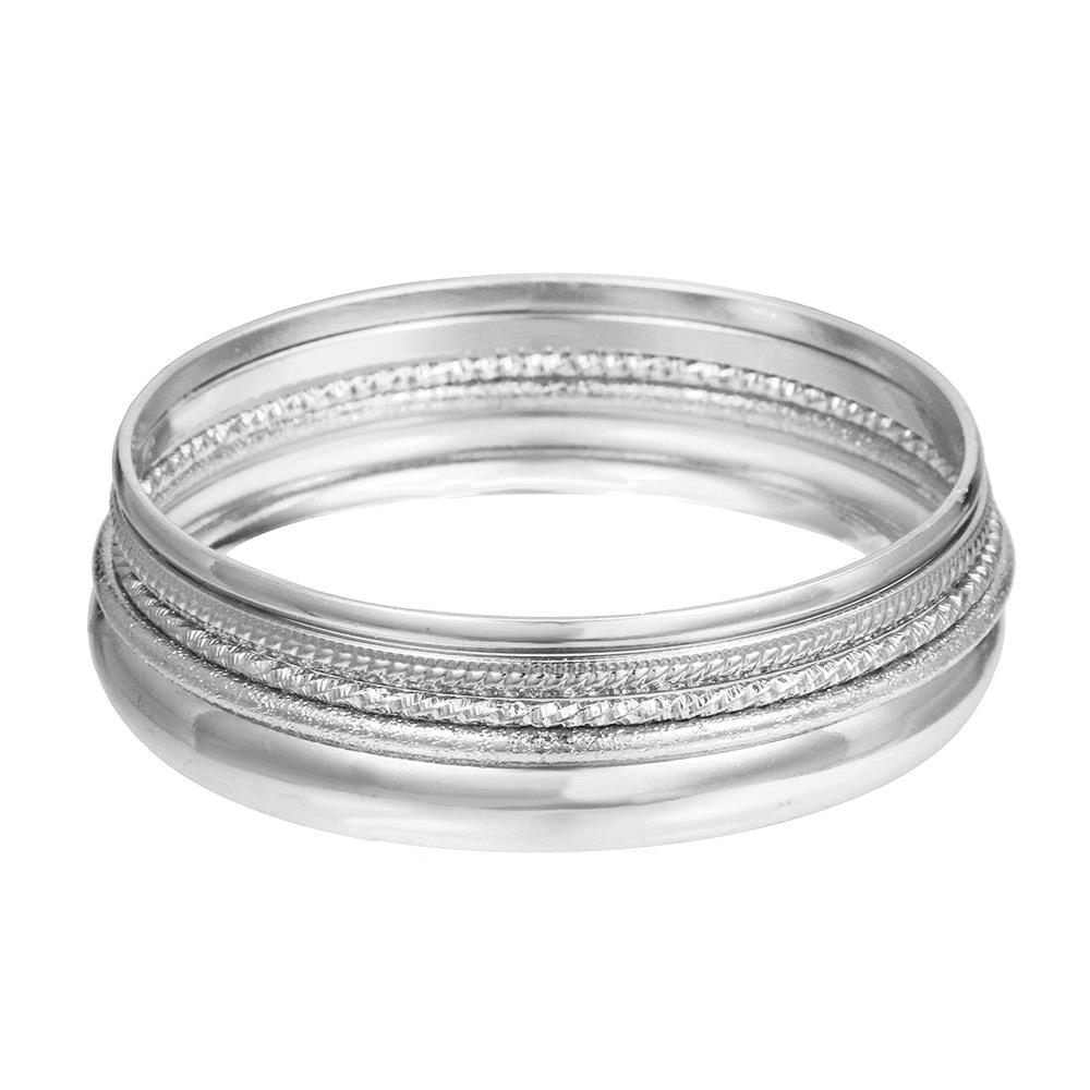 European and American multi-layer metal jewelry simple personalized chain bracelet bohemian fashion multi-layer stacked bracelet set
