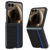 Für Motorola Razr 70 / Razr 70 Ultra Hülle Luxus Fasertextur PU-Leder + Kunststoff Harter Schutz Handyhülle Capa