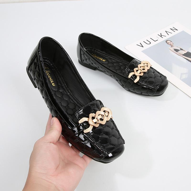 Fashion Flat Shoes for Women Spring and Autumn 2025 Square Toe Loafers Women's New Butterfly Bow Plus Size Shoe Ladies Zapatos De Mujer