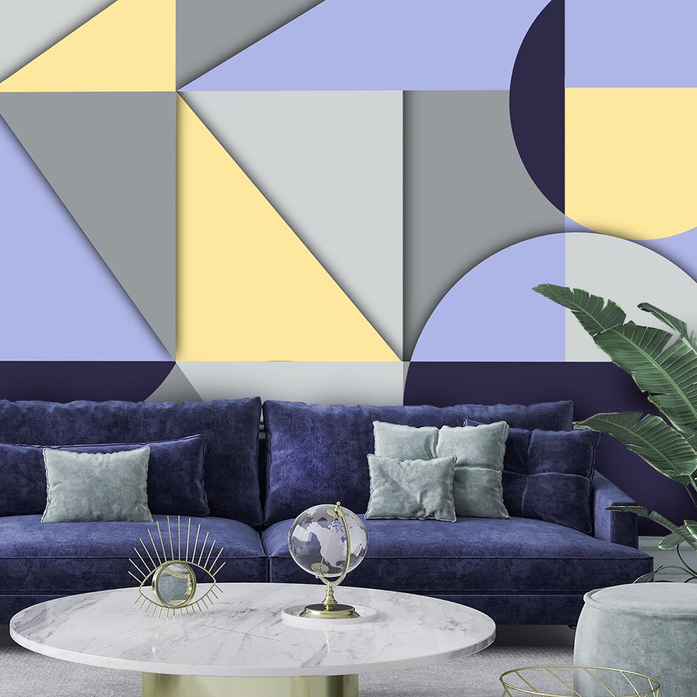 Tapet Geometriska former abstraktion