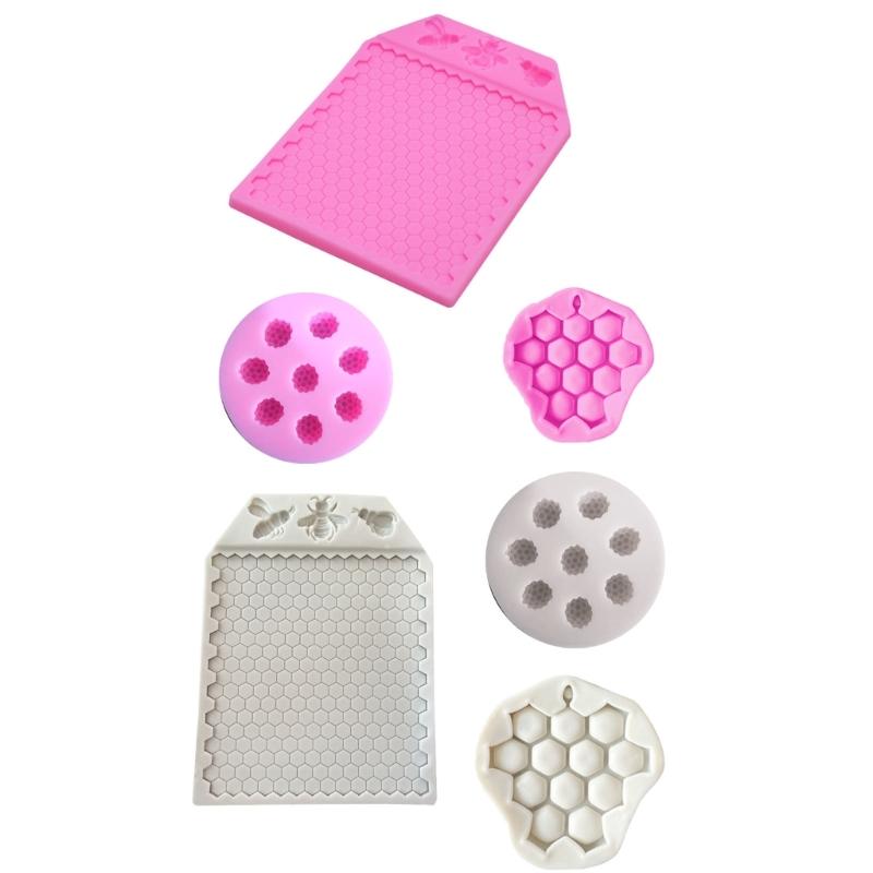 Unique Bee-Beehive Silicone Mold Cute Honeycomb-Chocolate Fondant Molds Homemade-Chocolate-Cupcake Mold DIY Tool