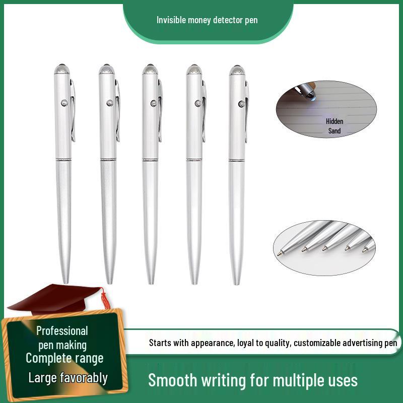 Multifunction LED UV Pen: Ballpoint, Invisible Ink, Money Detector, Purple Light