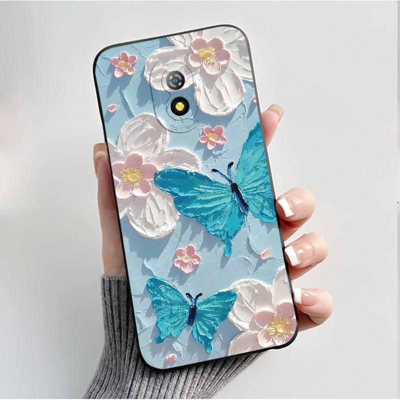 Coque de téléphone imprimée pour Itel A16 / A16PLUS / A23 / ITEL Alpha Lite Funda Coque Souple en Silicone Noir Coque Fleurie Mignonne Capa