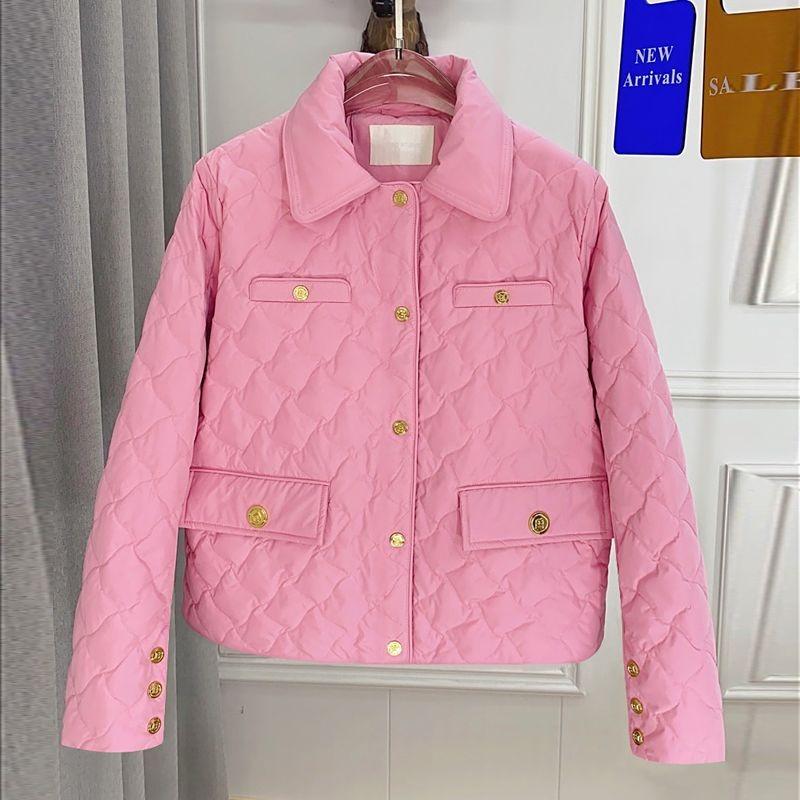 

Модное и уютное женское легкое короткое хлопковое пальто на зиму XXL розовый