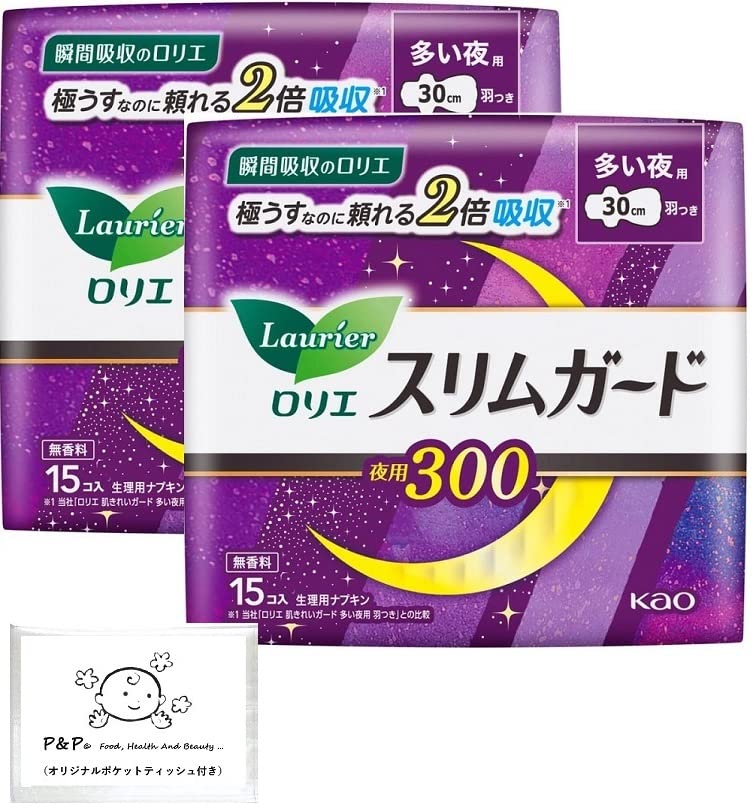 

Laurier Slim Guard 300 для обильных ночей 15 штук x 2 упаковки набор с бонусом