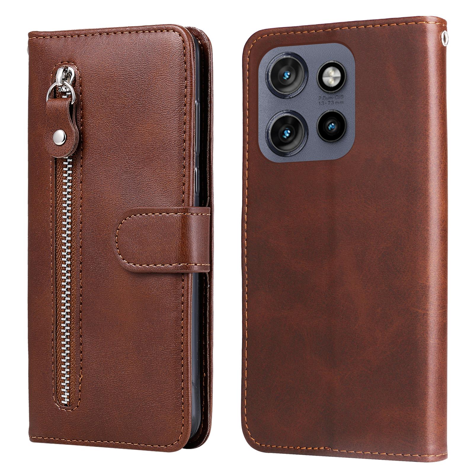 

Zipper Wallet Case for Motorola Edge 60 Neo 5G/Edge 50 Neo 5G/ThinkPhone 25 5G/Moto S50 5G PU Leather Phone Cover Calf Texture C