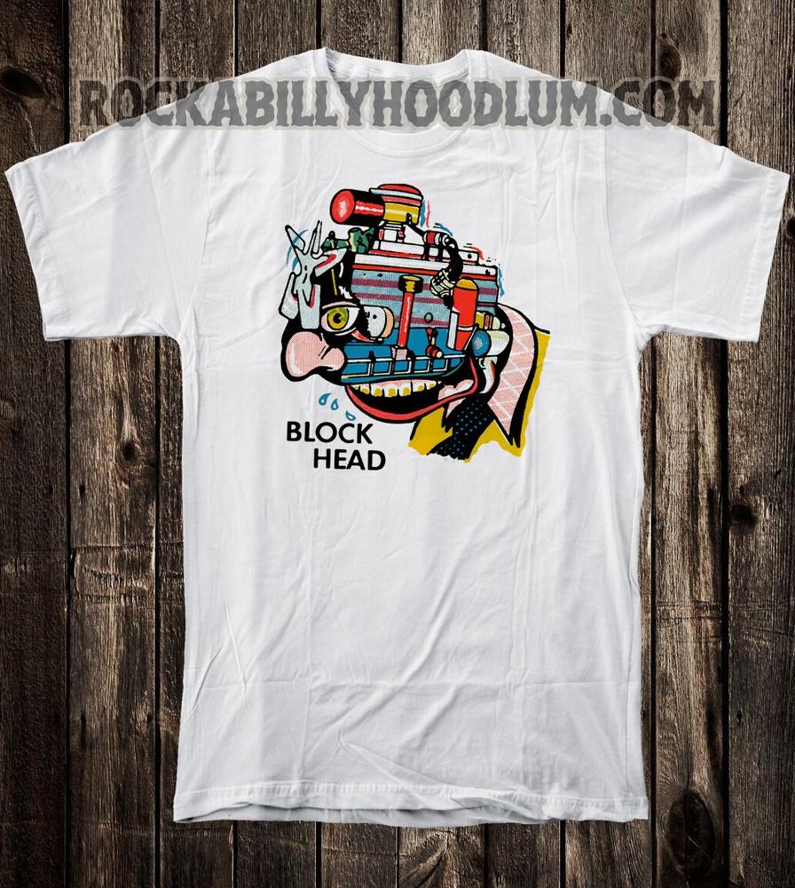 

Retro Hot Rod T Shirt Tee Drag Race Racing IMPKO Motor Block Head S