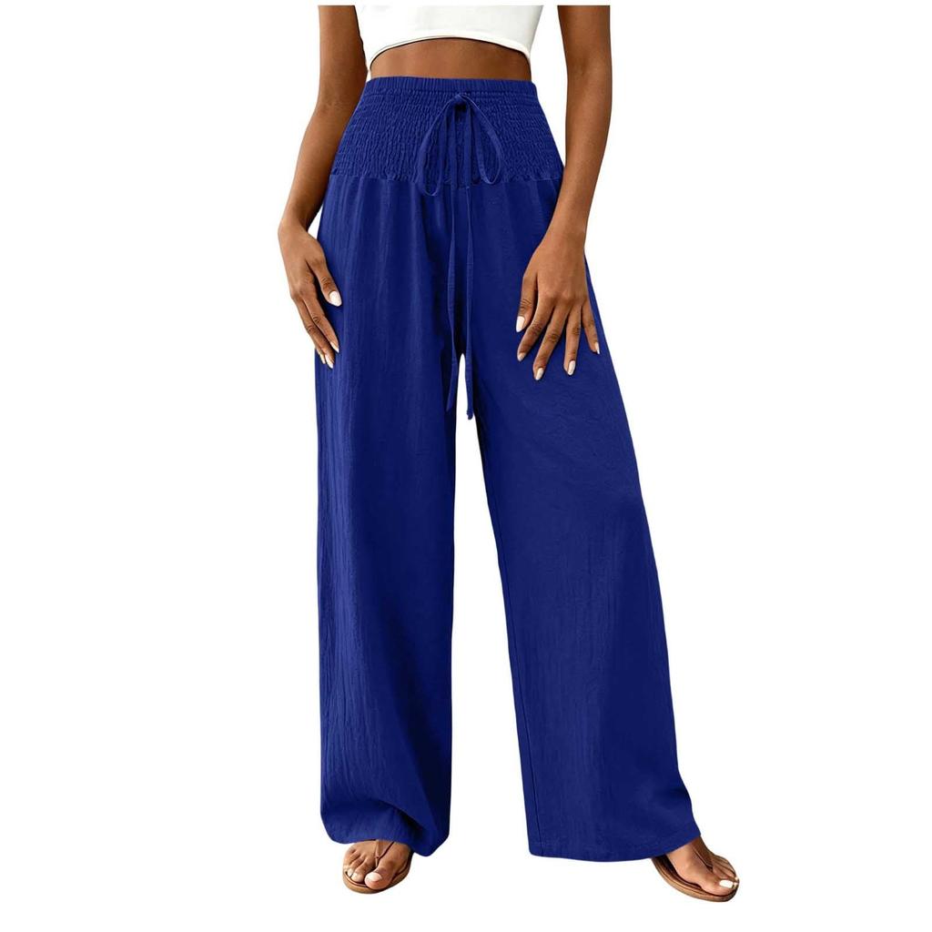 Women's Casual Drawstring Wide Leg Pants for Everyday Wear