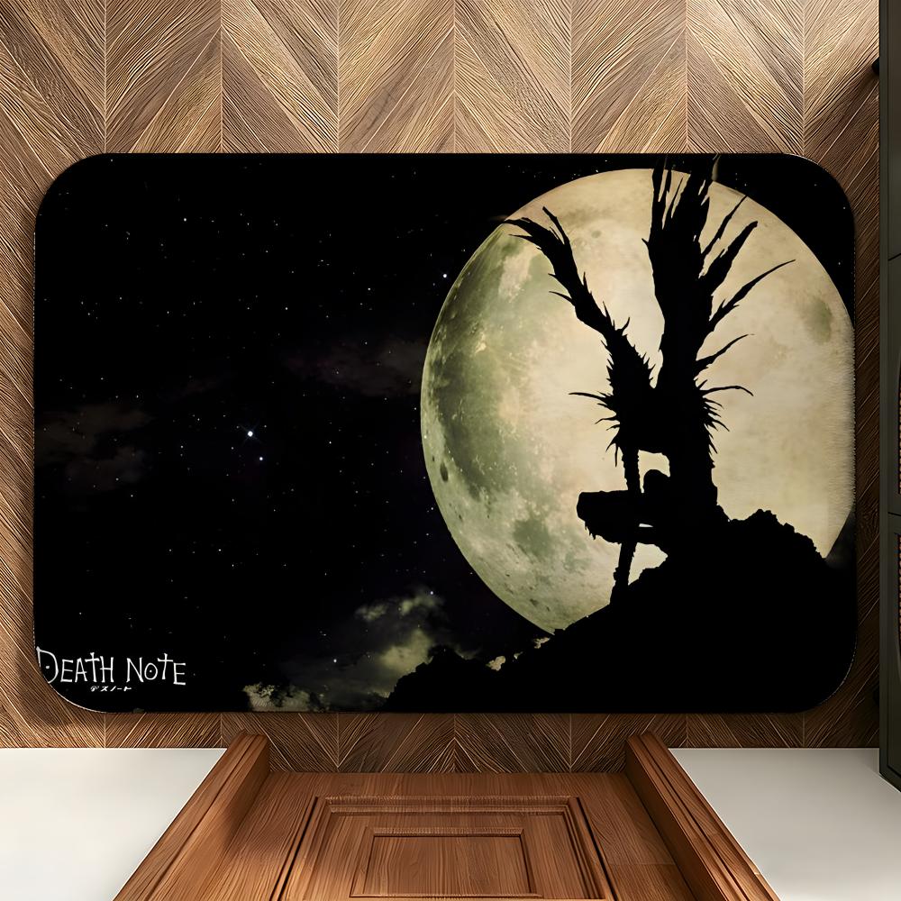 anime D-Death N-Note Floor Mat Soft Flannel Floor Mat Suitable for Entryways, Living Rooms, Bedrooms, and Bathrooms