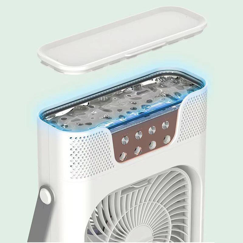 Przenośne klimatyzatory z wentylatorem Wentylator elektryczny USB LED Lampka nocna Mgła wodna Zabawa 3 w 1 Nawilżacz powietrza dla domu