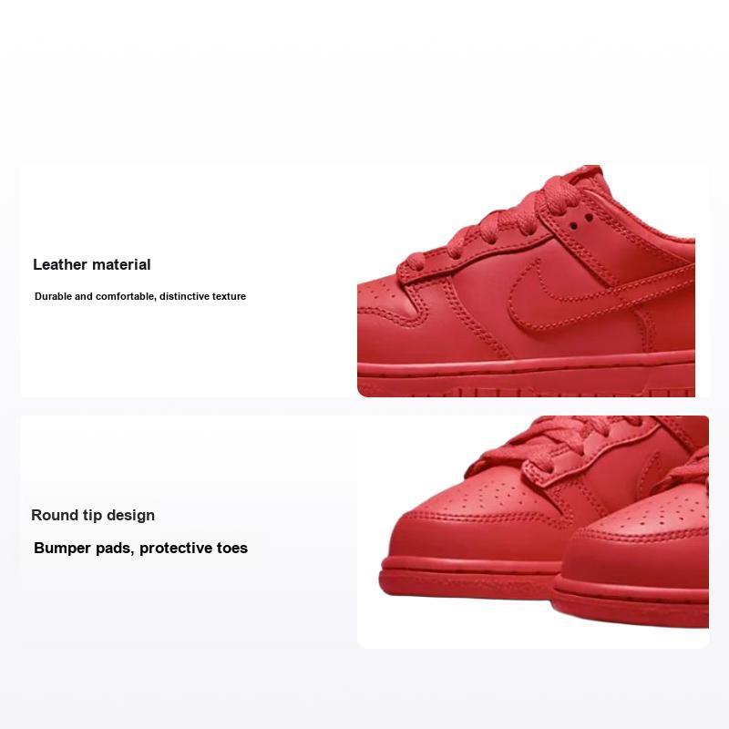 Детские кроссовки Nike Dunk Low PS Track Red Red-Stardust DH9756-601 28