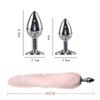 1.8/2.2CM Sexy Fox Anal Plug Mini Tail Anal Toys for Beginner Stainles Steel Cosplay Sex Toys for Couple Men Woman Adult Product